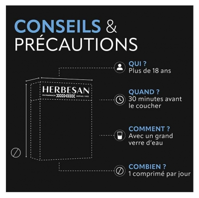 Herbesan Noctaphyt LP 8H Sommeil 30 Comprimés