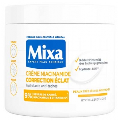 Mixa drėkinamasis kremas su niacinamidu „Correction Éclat“ 400 ml