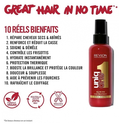 Revlon Professional UniqOne Shampoing Tout-En-Un 100 ml + Traitement Capillaire Tout-En-Un 150 ml