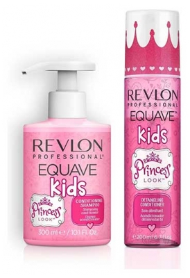 Revlon Professional Equave Kids Princess Look Shampoing Conditionneur Fraise 300 ml + Soin Démêlant Parfum Fraise 200 ml