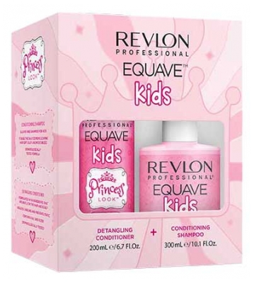 Revlon Professional Equave Kids Princess Look Shampoing Conditionneur Fraise 300 ml + Soin Démêlant Parfum Fraise 200 ml