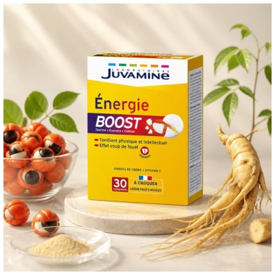 Juvamine Énergie Boost 30 tyggetabletter