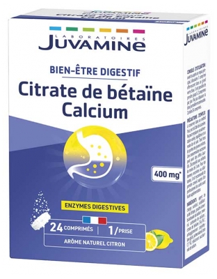 Juvamine Citrate de Bétaïne Calcium 24 Comprimés Effervescents