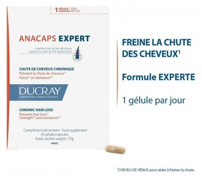 Ducray Anacaps Expert Chute de Cheveux Chronique 90 Gélules