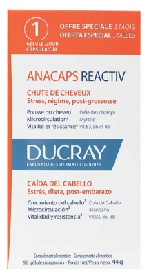 Ducray Anacaps Reactiv Haaruitval 90 Capsules