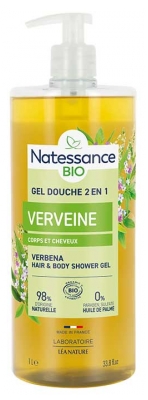 Natessance Lemon Verbena Toning Shower Shampoo Organic 1L