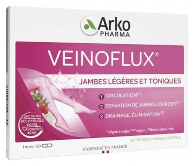 Arkopharma Veinoflux Jambes Légères et Toniques 30 Gélules