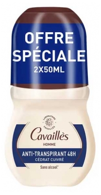 Rogé Cavaillès Absorb+ 48H Men Deodorant Roll-On 2 x 50ml