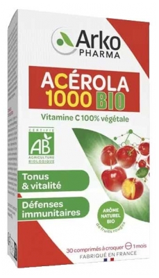 Arkopharma Azinc Acerola 1000 Organic 30 Compresse Masticabili