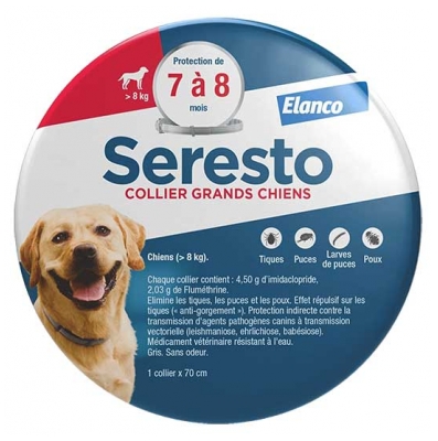 Seresto Collier Antiparasitaire Grands Chiens plus de 8 kg