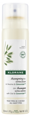 Klorane itin švelnus sausas šampūnas su avižų pienu, 150 ml purškalas - Tipas: Vis? tip? plaukai