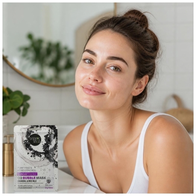 Organic Shop Sunday Essence Zuiverend & Poriënverkleinend Schuimmasker