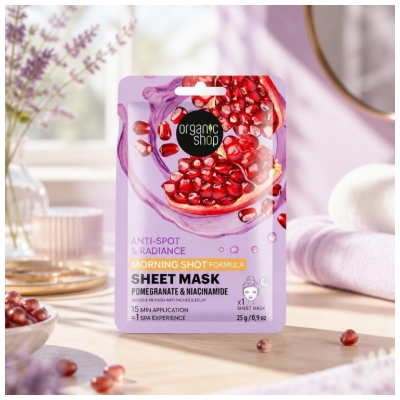 Organic Shop Morning Shot Anti-Flecken & Glow Tuchmaske