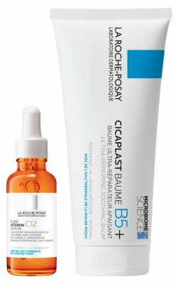 Rutina La Roche-Posay Cicaplast Booster de Luminozitate cu Vitamina C