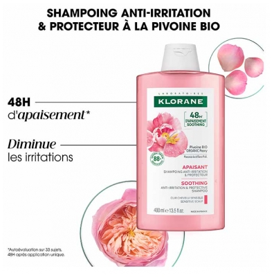 Klorane Apaisant Shampoing Anti-Irritation & Protecteur à la Pivoine 400 ml