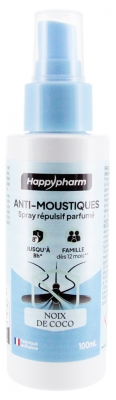 Mouspic Happypharm Tuoksuva Hyttyssuihke 100 ml - Tuoksu: Kookospähkinä