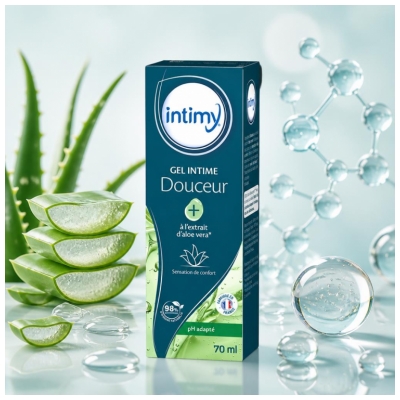 Intimy Gel Intime Douceur+ Extrait d'Aloe Vera 70 ml