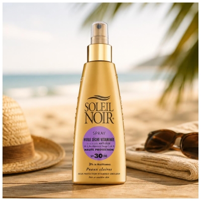 Soleil Noir Gevitamineerde Droge Olie SPF30 Spray 150 ml