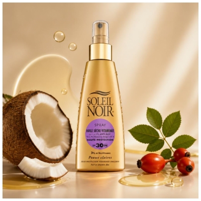 Soleil Noir Gevitamineerde Droge Olie SPF30 Spray 150 ml