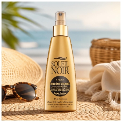 Soleil Noir Ulei Uscat Vitamizat Ultra Bronzant Fără Filtru Spray 150 ml