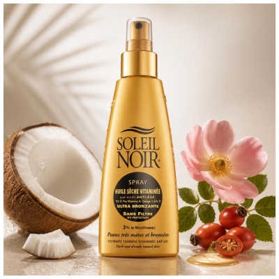 Soleil Noir Vitaminerad Torr Olja Ultra Brunande Utan Filter Spray 150 ml