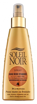 Soleil Noir Huile Sèche Vitaminée Bronzage Intense 4 Spray 150 ml