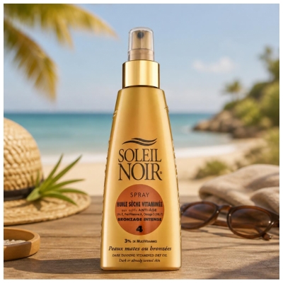 Soleil Noir Vitaminé Kuivaöljy Intensiivi Rusketus 4 Suihke 150 ml