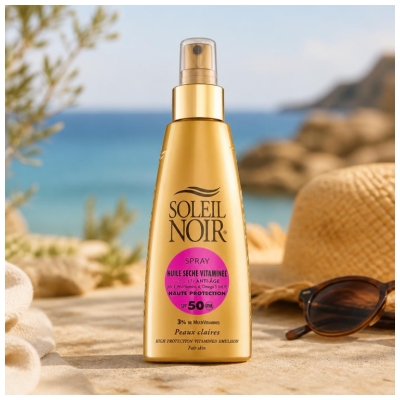 Soleil Noir Vitaminizēta Sausa Eļļa SPF50 Aerosols 150 ml