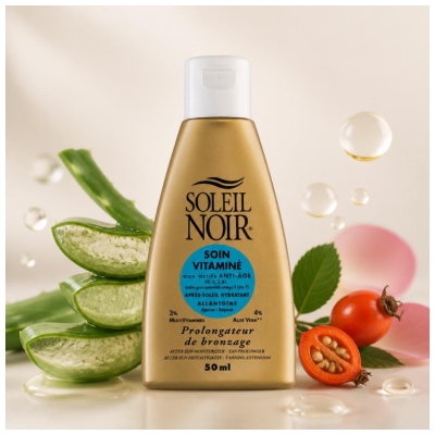 Soleil Noir Soin Vitaminé Après Soleil Hydratant Prolongateur de Bronzage 50 ml