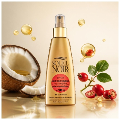 Soleil Noir Gevitamineerde Droge Olie SPF10 Spray 150 ml