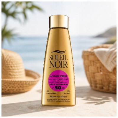 Soleil Noir Hoge Bescherming Gevitaminiseerde Zonnemelk SPF50 150 ml
