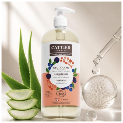Cattier Dušas želeja Aloe Vera Meža ogas BIO 1 L