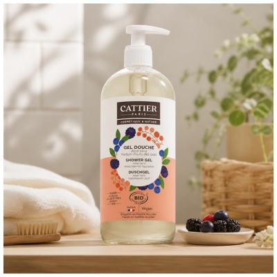 Cattier Gel Doccia All'aloe Vera Fruits des Bois Organic 1 L