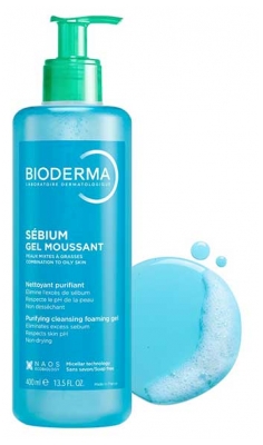 Bioderma Sébium Pieniący się żel oczyszczający 400ml
