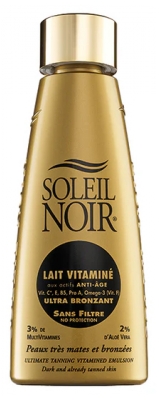 Soleil Noir Vitam
īniem bagātināts Ultra-iedegumu veicinošs pieniņš bez filtriem 150 ml