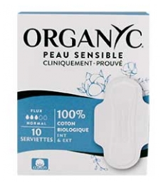 Organyc 10 Compresas Higiénicas Flujo Normal Bio