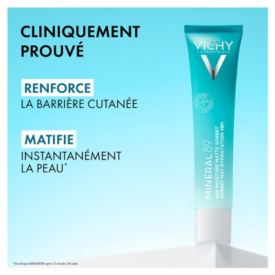 Vichy Minéral 89 Gel Sorbet Mat Hydratation 48H 40 ml