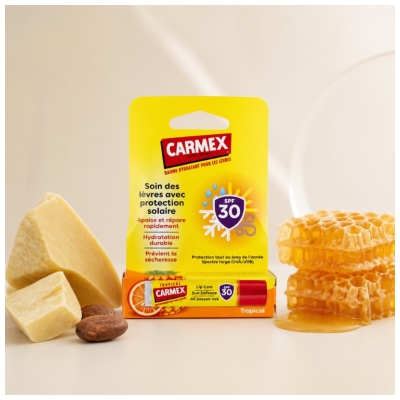 Carmex drėkinamasis lūpų balzamas Tropical SPF30 4,25 g