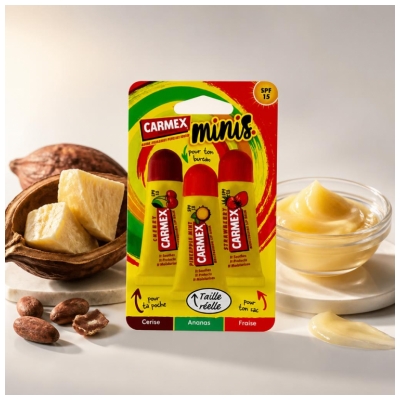 Carmex huulirasva minis-tuubit SPF15 3 x 5 g