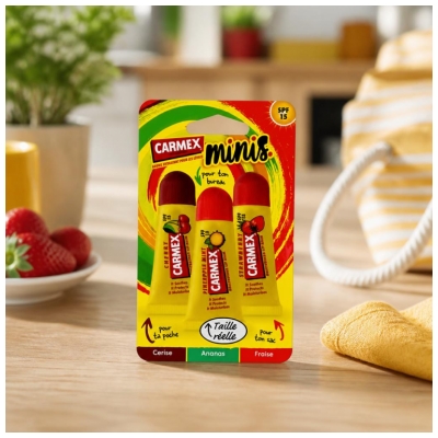 Carmex Lip Balm Minis Tubes SPF15 3 x 5 g