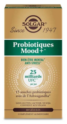 Solgar Probiotici Mood+ Benessere Mentale Anti-Stress 60 Capsule