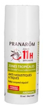 Pranarôm Aromapic Lichaamsroller Anti-Muggen & Teken Tropische Zones 75 ml