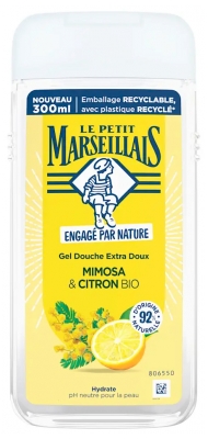 Le Petit Marseillais Gel Douche Extra Doux Mimosa & Citron Bio 250 ml