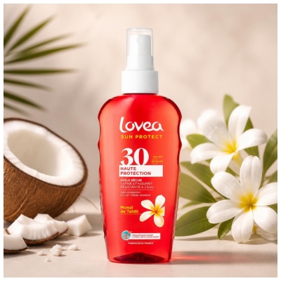Lovea Trockenöl Monoï de Tahiti Hoher Schutz SPF30 150 ml