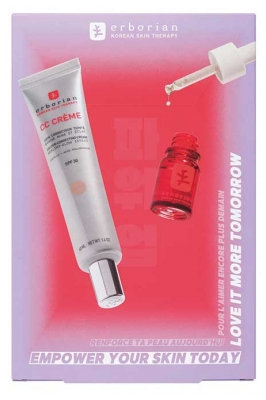 Erborian CC krēms ar Centella SPF30 40 ml + Skin Therapy nakts eļļa 10 ml - Tonēšana: Clair