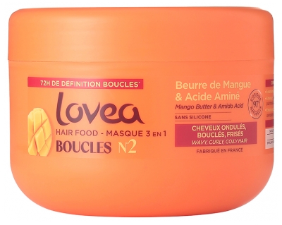 Lovea Hair Food 3-in-1 Curl Mask Mango Butter & Amino Acid 390 ml