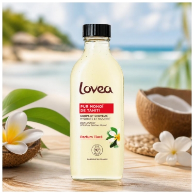 Lovea Pur Monoï de Tahiti Tiaré Corps et Cheveux 100 ml