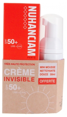 Nuhanciam Cremă Invizibilă SPF50+ 50 ml + Spumă de Curățare și Demachiere Delicată Eclat & Douceur 50 ml Cadou