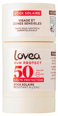 Lovea sončna stik za obraz in občutljive predele z Monoï de Tahiti visoko zaščito SPF50 40 g