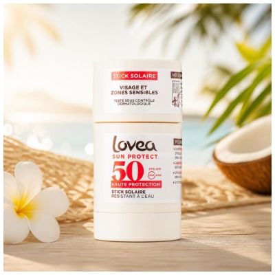 Lovea Stick Solar Rosto & Zonas Sensíveis Monoï de Tahiti Alta Proteção SPF50 40 g